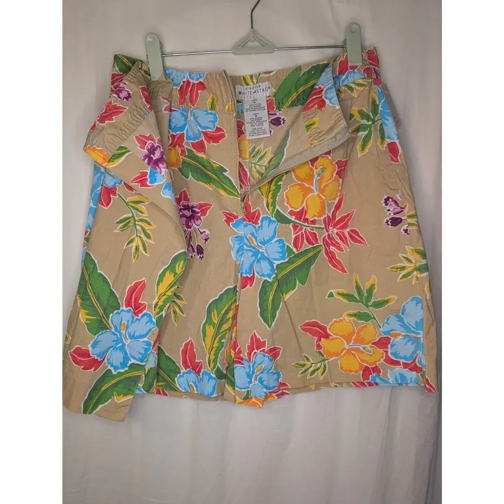 Colorful Hibiscus Skort
